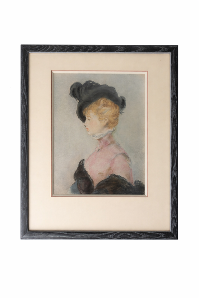 Pastel "L’Élégante" attribué à Antonio de la Gandara - France, Belle Époque, 37 x 43 cm