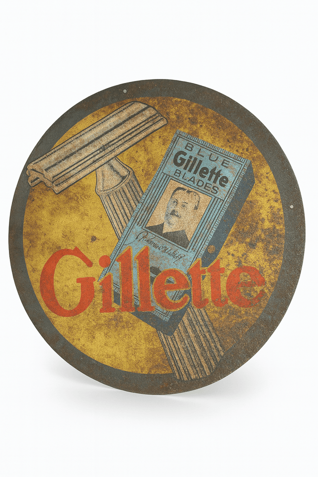tôle publicitaire ancienne – gillette