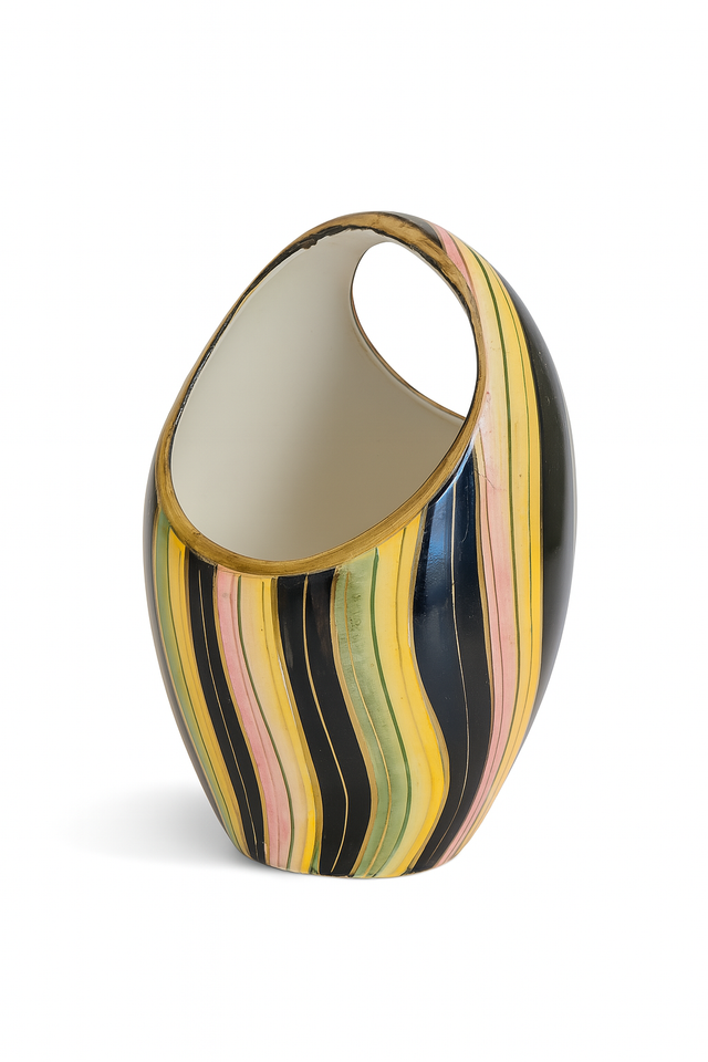 Vase en faïence signé H. Béquet – Quaregnon, Belgique – Années 70