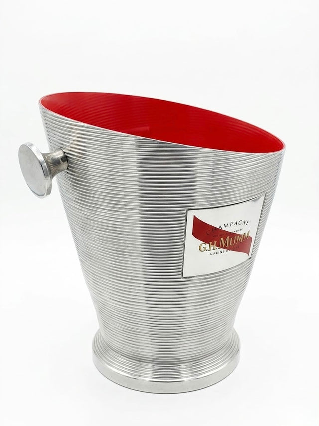 Seau à champagne vintage en aluminium – G.H.MUMM Reims, France