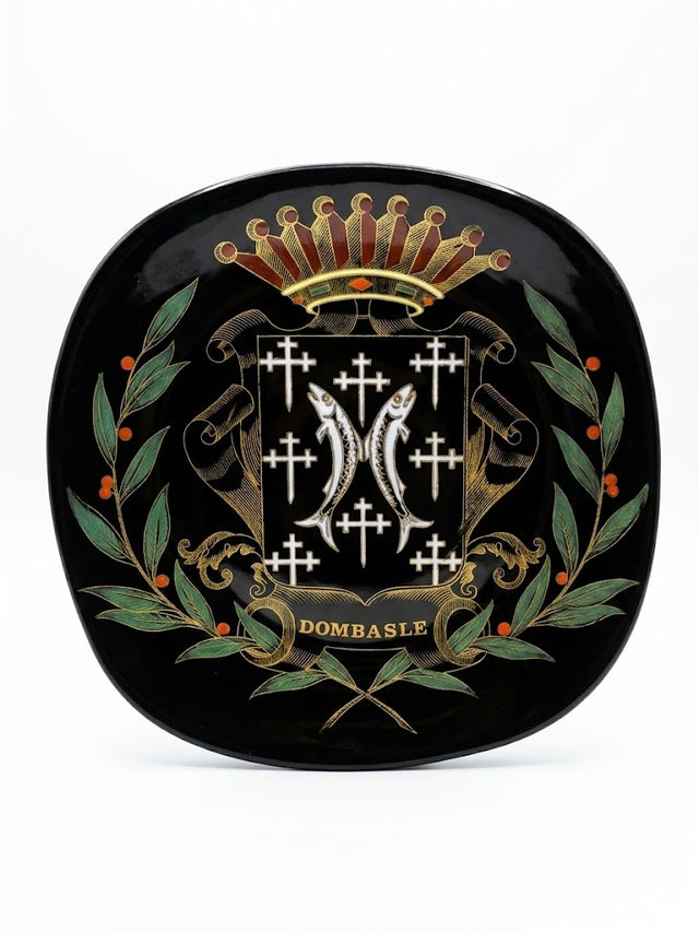 Assiette décorative ancienne en faïence de Longwy – Modèle « DOMBASLE »