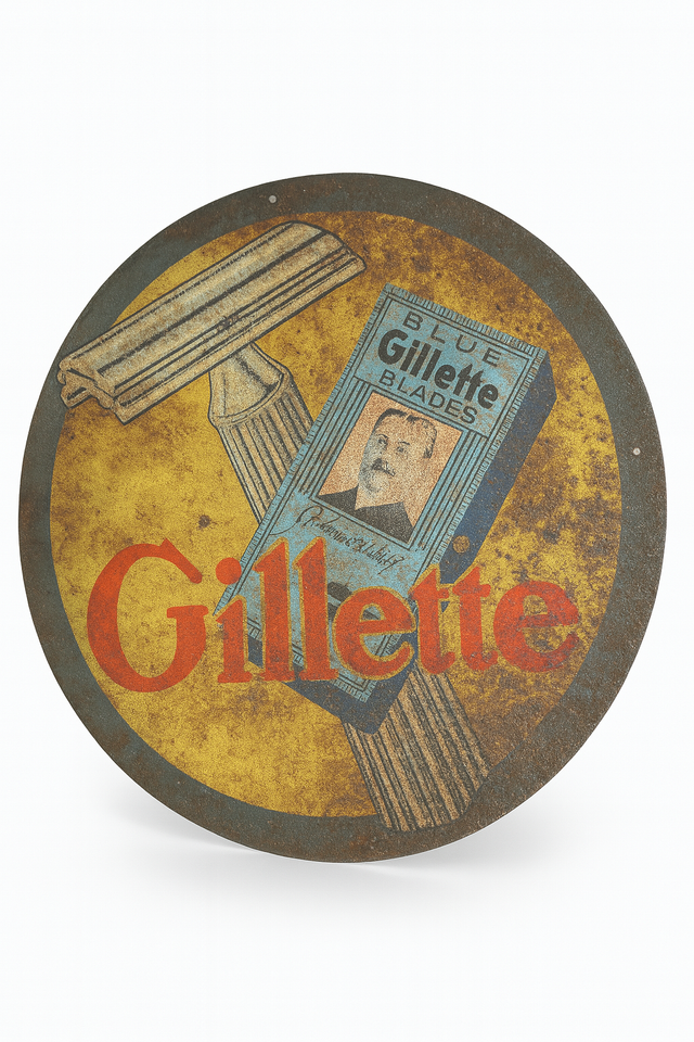 Tôle publicitaire ancienne – GILLETTE