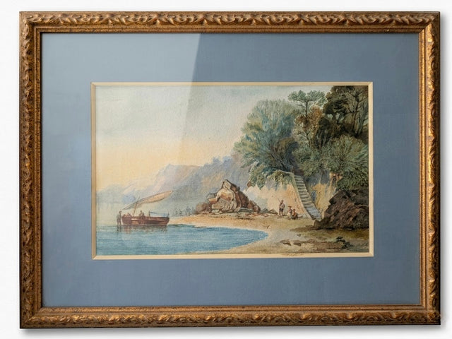 Aquarelle originale de Félix Mallard - France, fin XIXᵉ / début XXᵉ, 63 x 45 cm
